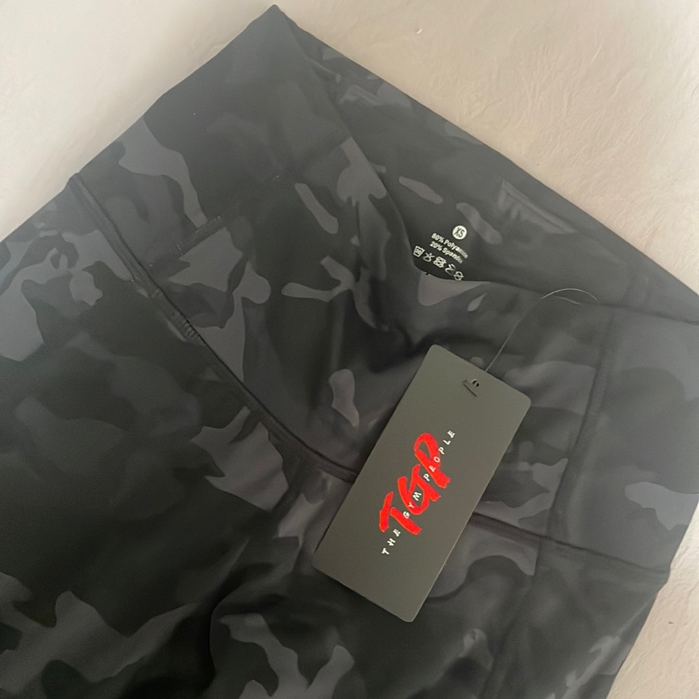 Leggings; new with tags! Black camo